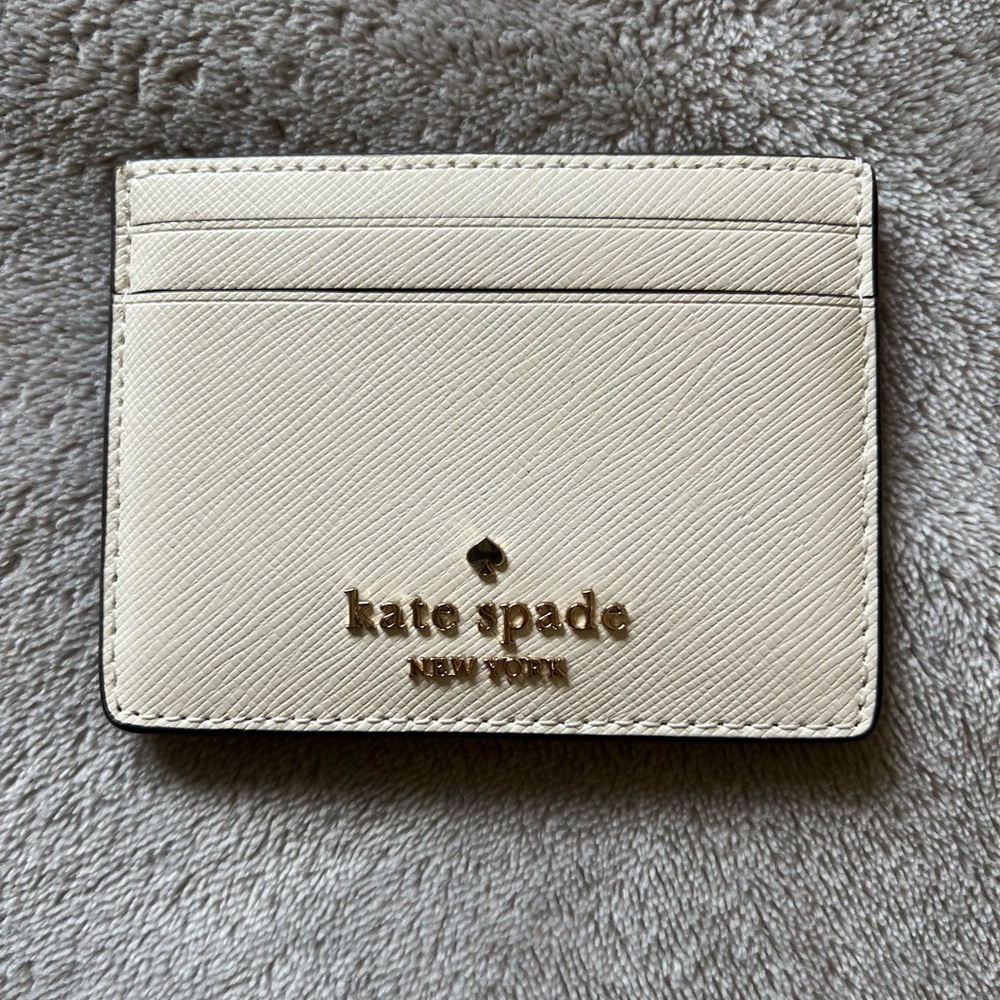 Kate Spade ♠️ White Leather Card case